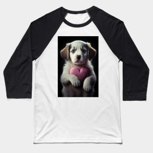 Valentine Puppy Baseball T-Shirt